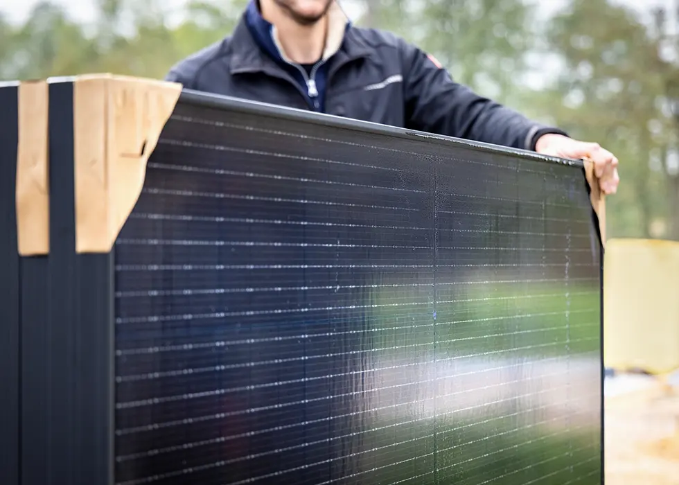 Panneaux photovoltaïques installés à La Louvière